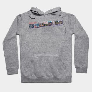 Greetings from Wellington in New Zealand Vintage style retro souvenir Hoodie